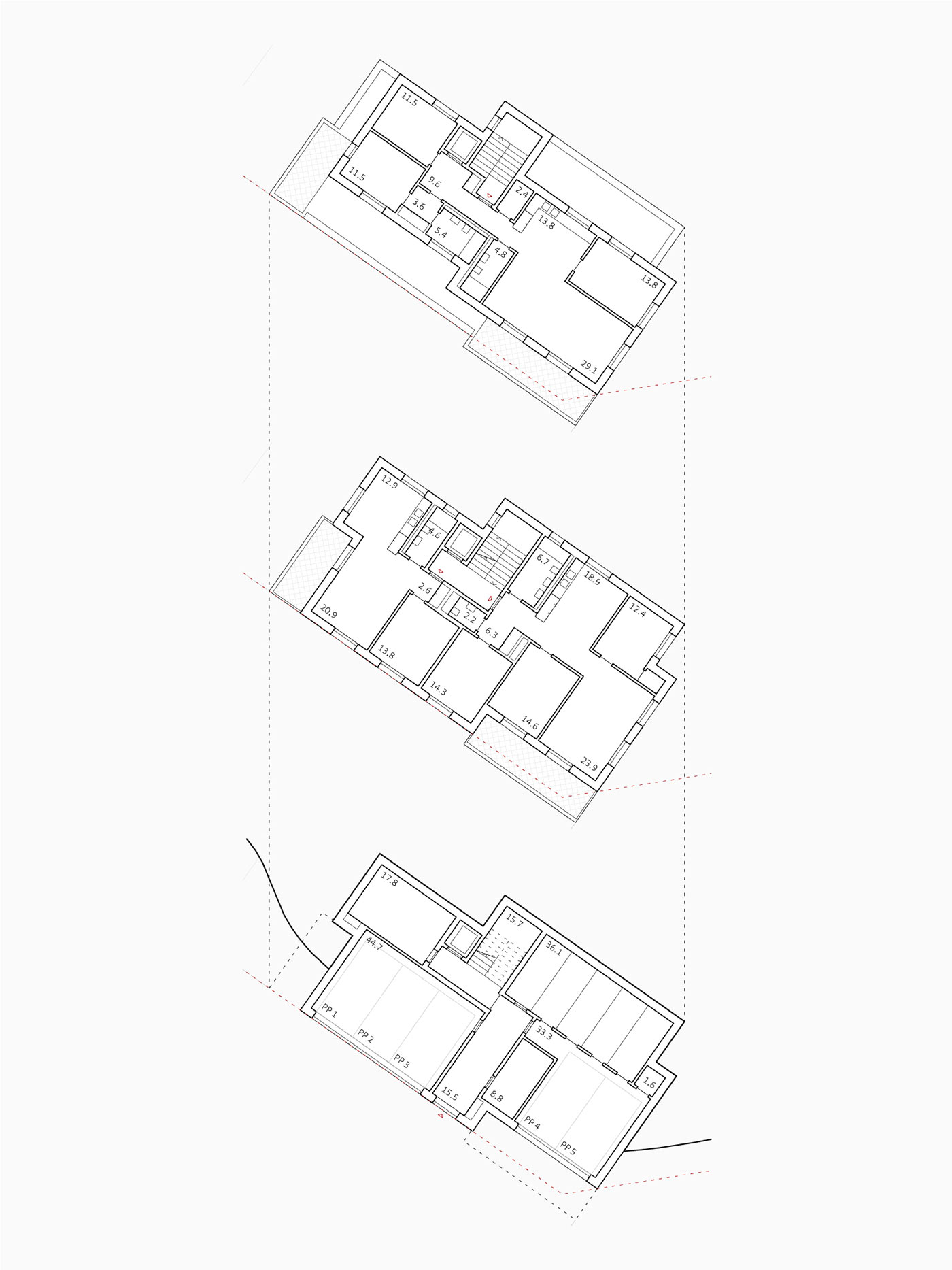 Wohnungsbau – Sammlung von Typologien & Wohnbaugrundrissen