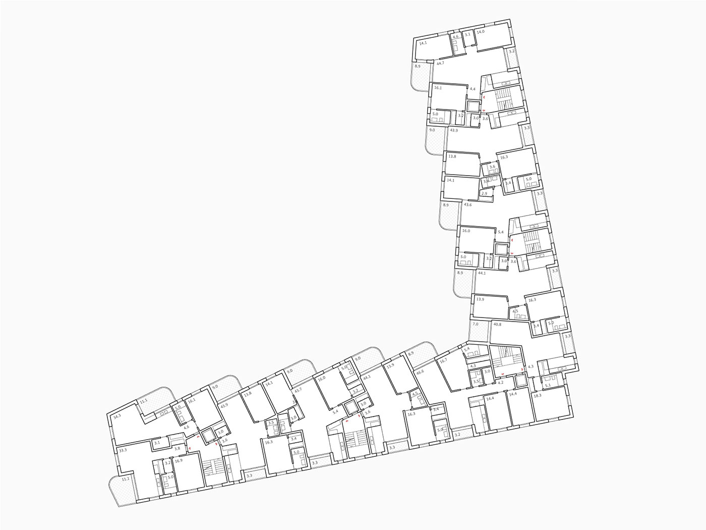 Wohnungsbau – Sammlung von Typologien & Wohnbaugrundrissen