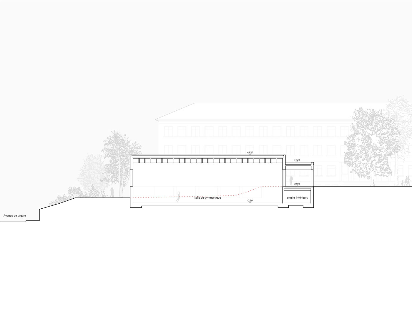 Sainte Croix – Salle de gymnastique et locaux ppls