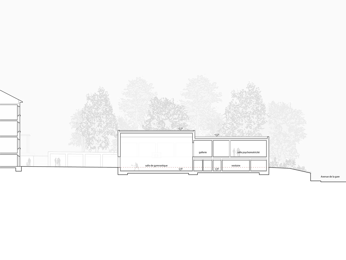 Sainte Croix – Salle de gymnastique et locaux ppls